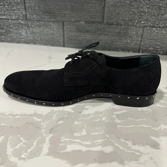 JIMMY CHOO Mens Axel Black Suede Studded Oxfords Size EU 44/ US 11 main image 9